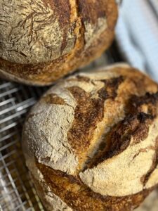 rustic rye sourdough loaf