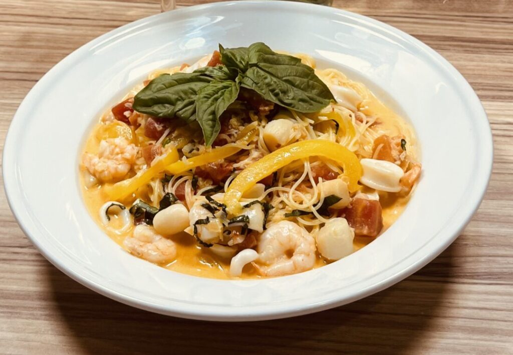 red curry seafood pasta